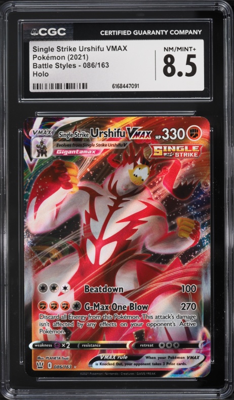086 163 pokemon card Pokemon Battle Styles Single Strike Urshifu VMAX #86