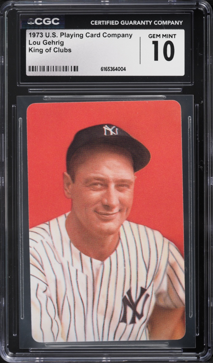1973 U.S. Playing Card Company Lou Gehrig KING OF CLUBS CGC 10 GEM MINT