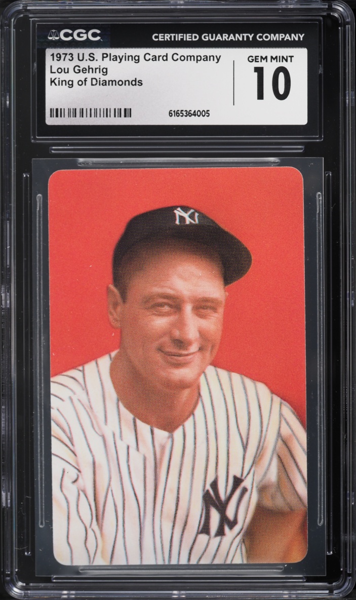1973 U.S. Playing Card Company Lou Gehrig KING OF DIAMONDS CGC 10 GEM MINT