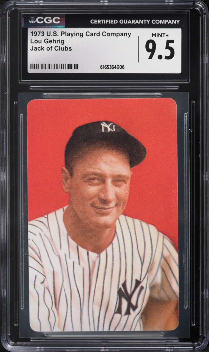 1973 U.S. Playing Card Company Lou Gehrig JACK OF CLUBS CGC 9.5 MINT+