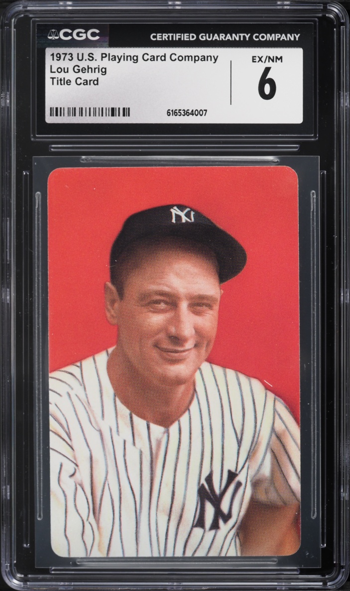 1973 U.S. Playing Card Company Lou Gehrig TITLE CARD CGC 6 EXMT