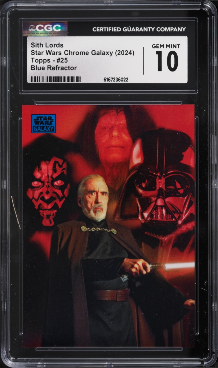 2024 Topps Star Wars Chrome Galaxy Blue Refractor Sith Lords /150 #25 CGC 10 GEM MINT