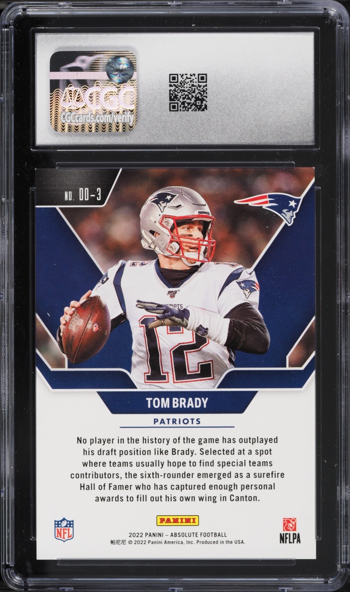 2022 Absolute Draft Diamonds Spectrum Blue Tom Brady /50 #DD-3 CGC 7.5 NRMT+