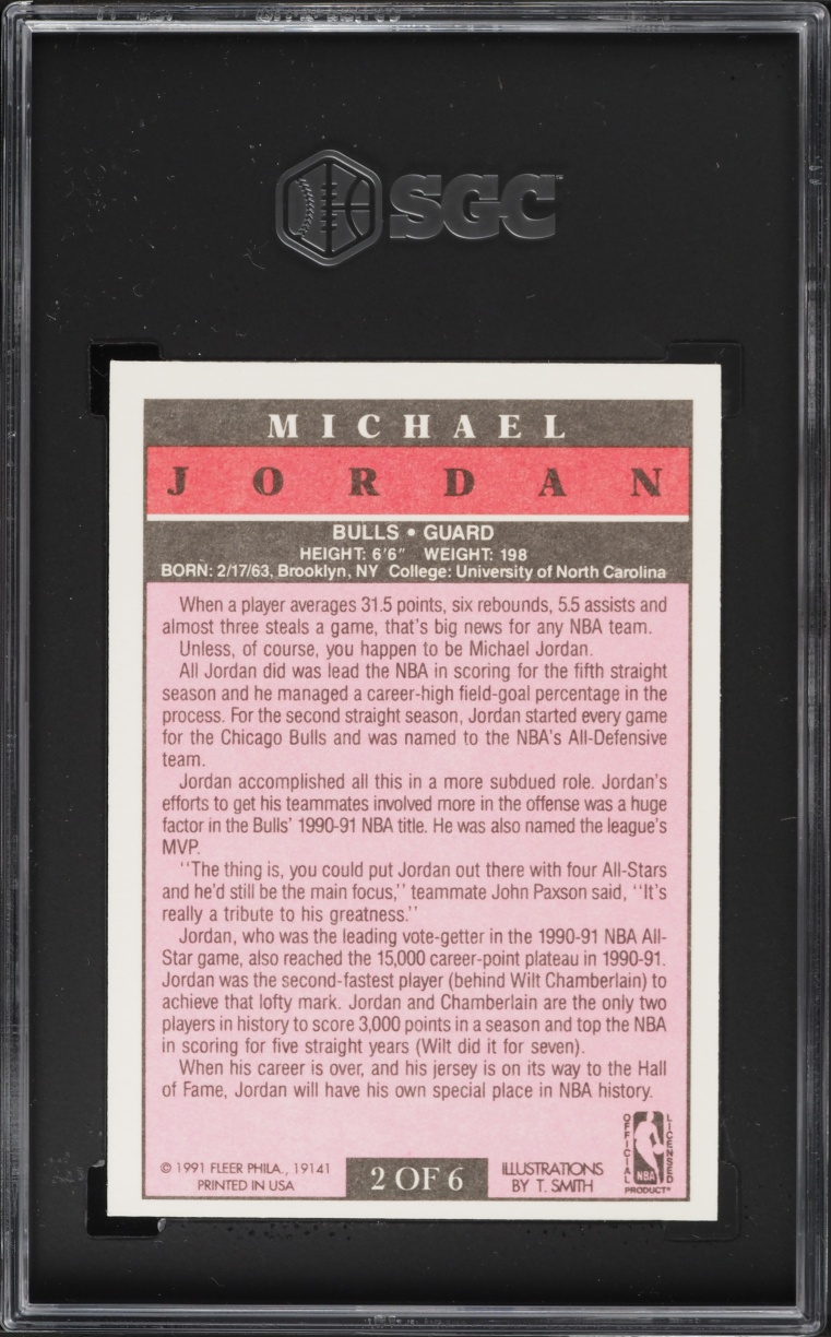 1991 Fleer Pro-Vision Michael Jordan #2 SGC 9.5 MINT+