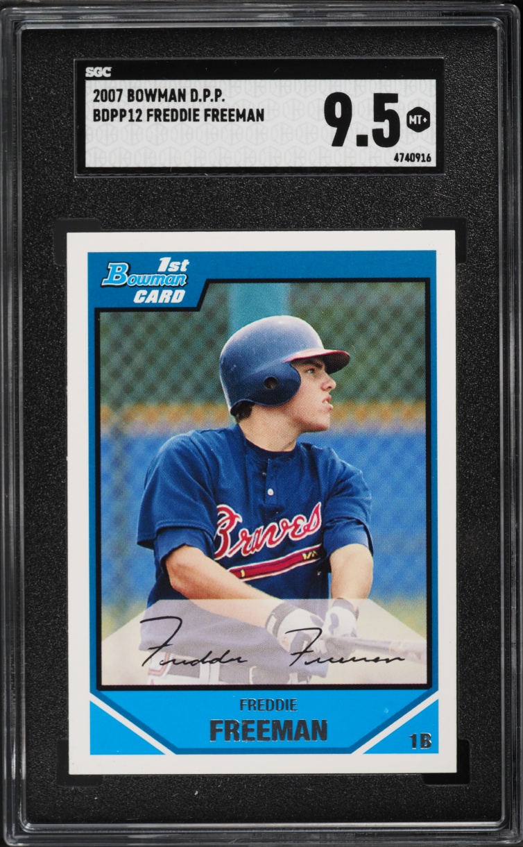 2007 Bowman Draft Picks Freddie Freeman PROSPECT #BDPP12 SGC 9.5 MINT+