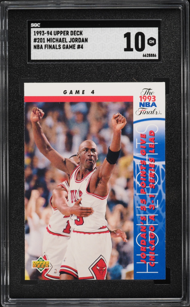 1993 Upper Deck NBA Finals Game 4 Michael Jordan #201 SGC 10 GEM MINT