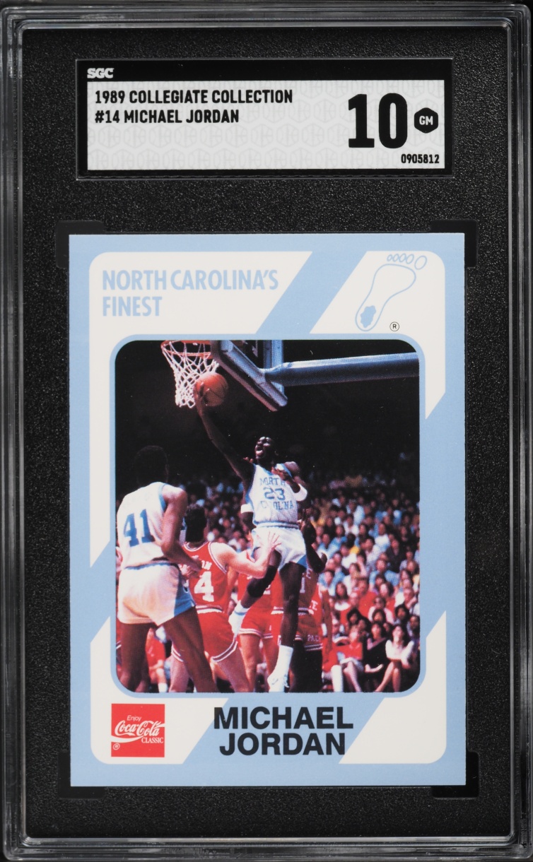 1989 Collegiate Collection North Carolina Michael Jordan #14 SGC 10 GEM MINT