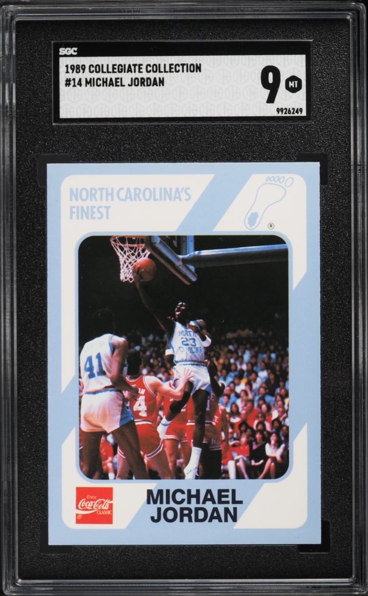 1989 Collegiate Collection North Carolina Michael Jordan #14 SGC 9 MINT