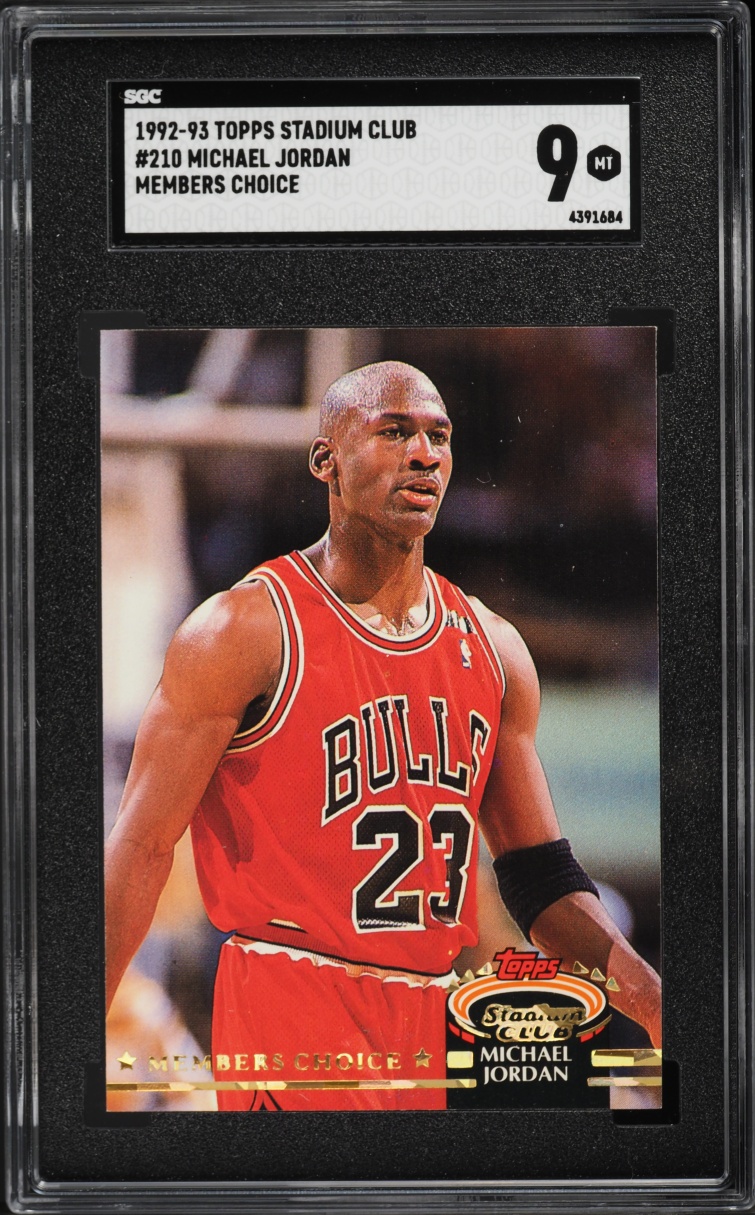 1992 Stadium Club Members Choice Michael Jordan #210 SGC 9 MINT