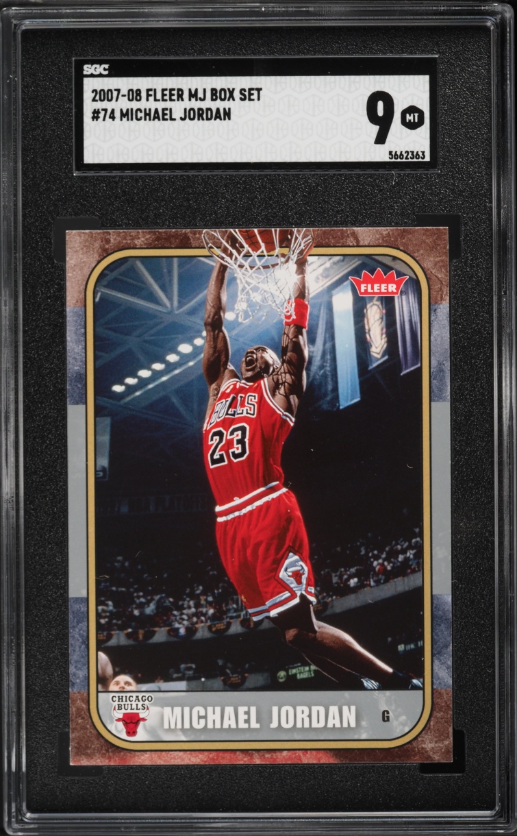 2007 Fleer MJ Box Set Michael Jordan #74 SGC 9 MINT