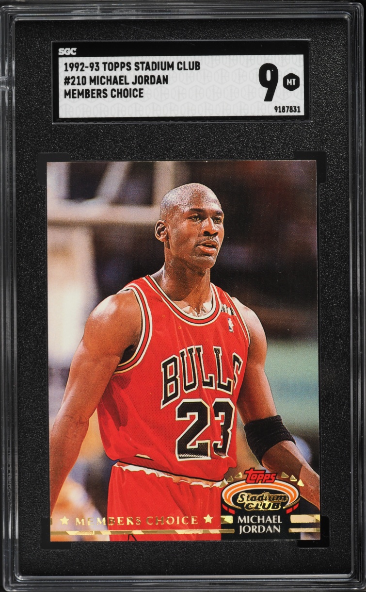 1992 Stadium Club Members Choice Michael Jordan #210 SGC 9 MINT