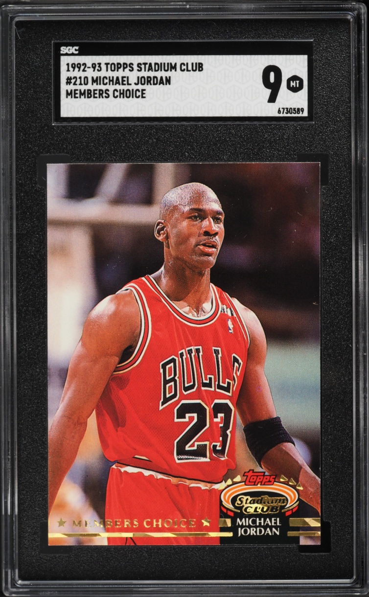 1992 Stadium Club Members Choice Michael Jordan #210 SGC 9 MINT