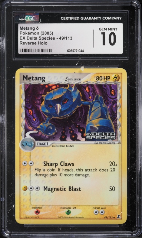 2005 Pokemon Ex Delta Species Reverse Holo Metang #49 CGC 10 GEM MINT