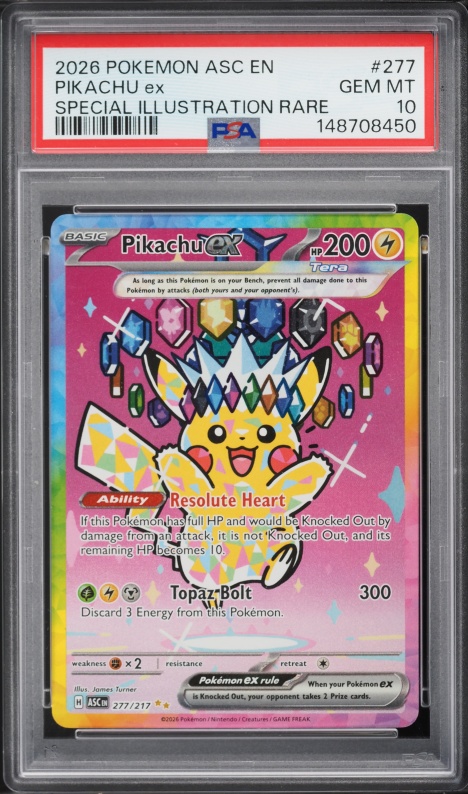 Pikachu EX - 277/217 NM - Ascended Heroes on Fanatics Collect