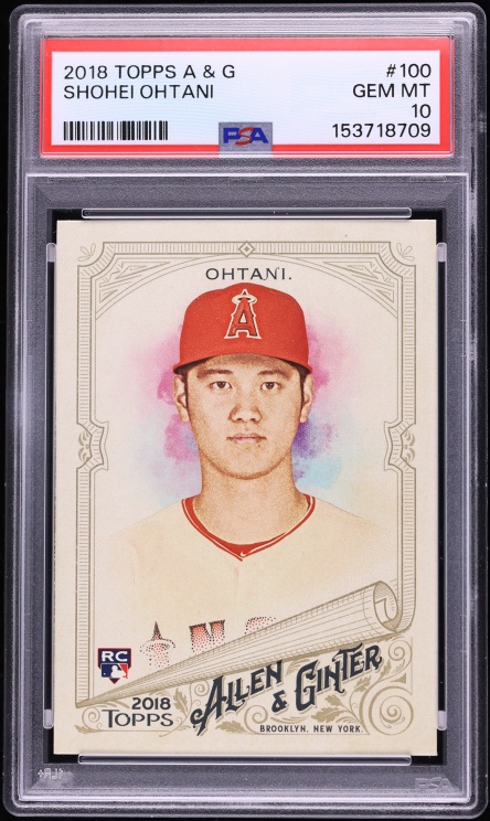 2018 Topps Allen & Ginter Shohei Ohtani ROOKIE #100 PSA 10 GEM MINT