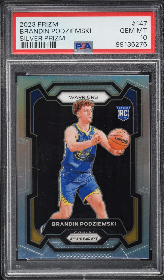 2023 Panini Prizm Silver Brandin Podziemski ROOKIE #147 PSA 10 GEM MINT