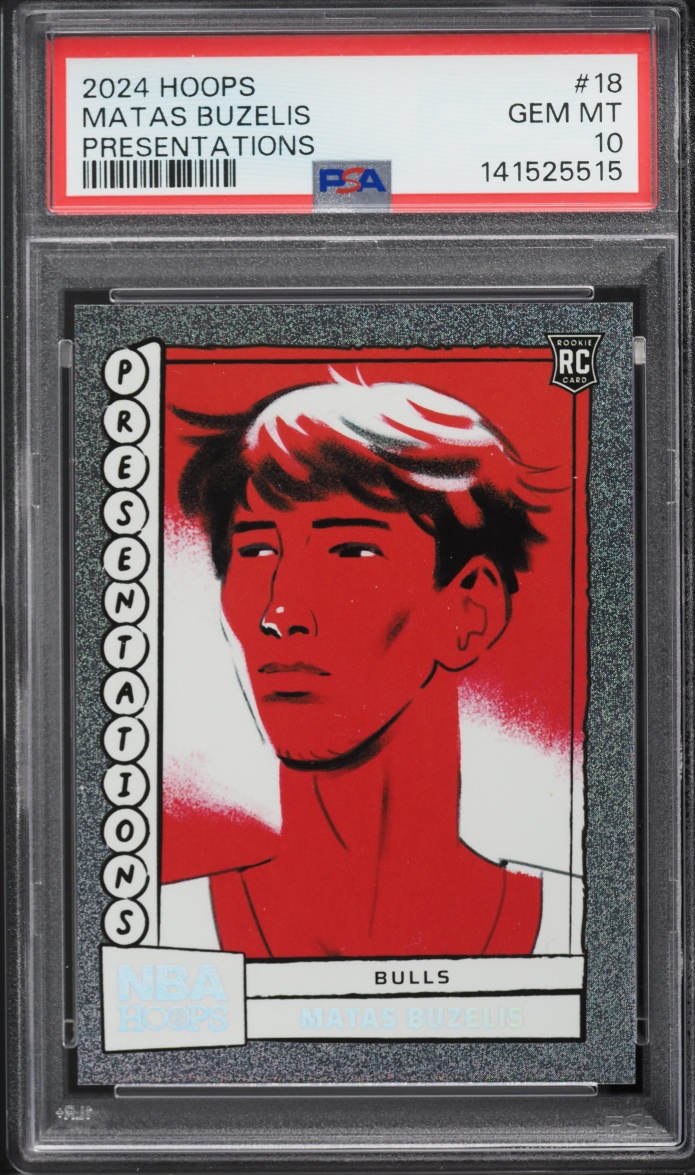 2024 Hoops Presentations Matas Buzelis ROOKIE #18 PSA 10 GEM MINT