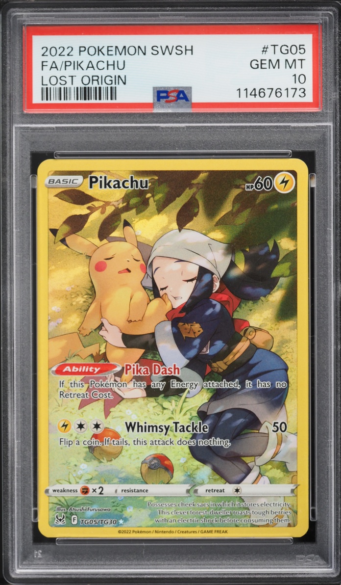 2022 Pokemon Sword & Shield Lost Origin CHR Pikachu #TG05 PSA 10 GEM MINT
