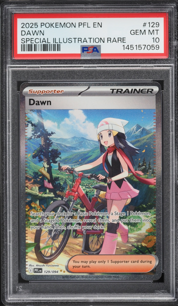 2025 Pokemon Mega Evolution Phantasmal Flames SIR Dawn #129 PSA 10 GEM MINT