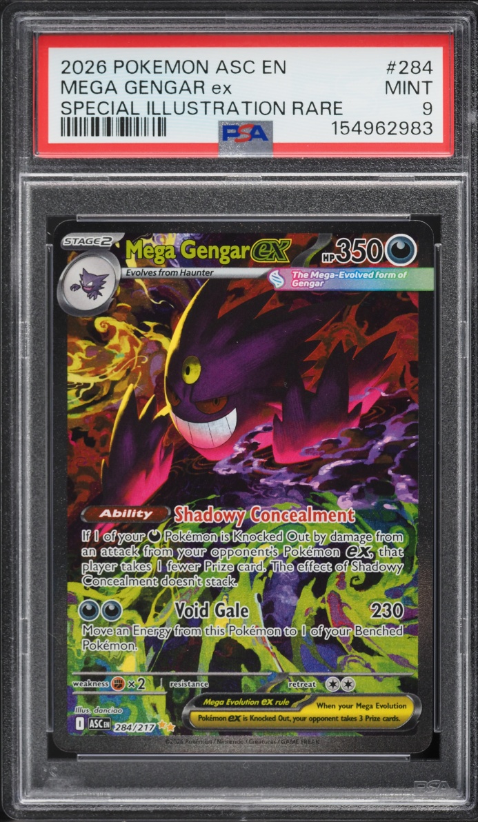 2026 Pokemon Mega Evolution Ascended Heroes SIR Mega Gengar Ex #284 PSA 9 MINT