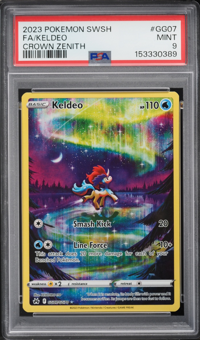 2023 Pokemon Sword & Shield Crown Zenith Galarian Gallery Alt Art Keldeo #GG07 PSA 9 MINT