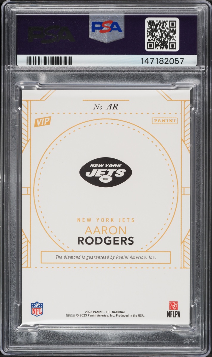 2023 Panini National VIP Gems Aaron Rodgers 3/3 #AR PSA 9 MINT