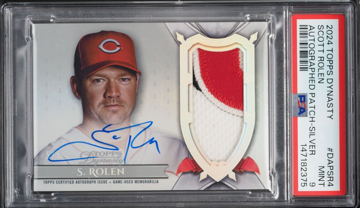 2024 Topps Dynasty Silver Scott Rolen PATCH AUTO 5/5 #DAPSR4 PSA 9 MINT