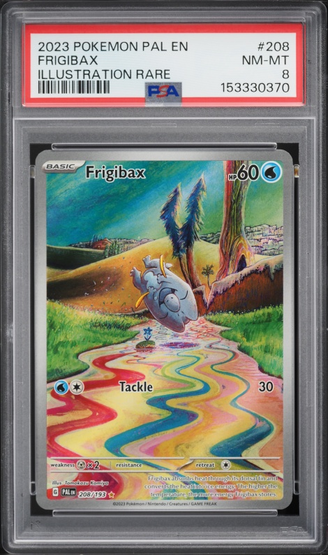 2023 Pokemon Scarlet & Violet Paldea Evolved IR Frigibax #208 PSA 8 NM-MT