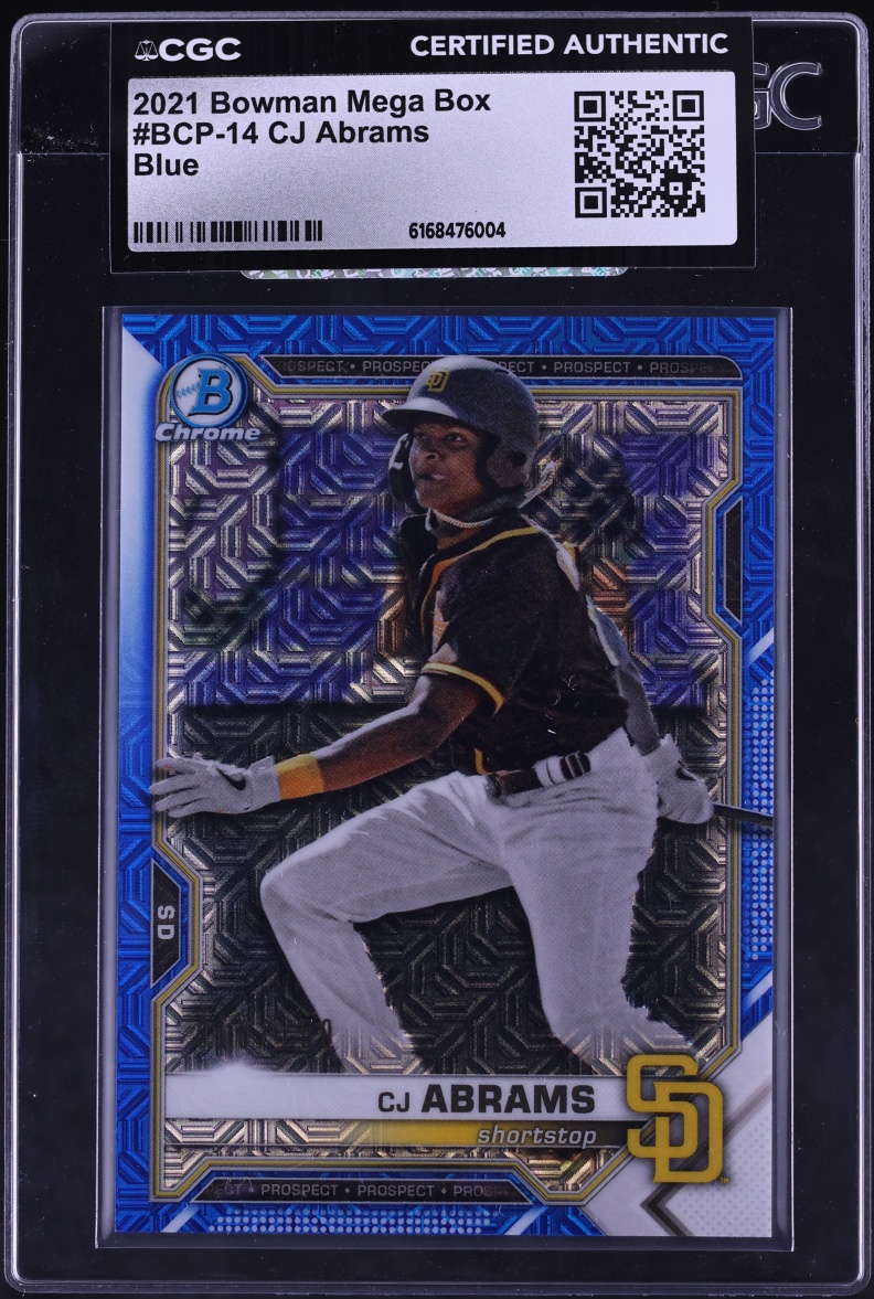 2021 Bowman Mega Box Blue CJ Abrams PROSPECT /100 #BCP-14 CGC AUTH