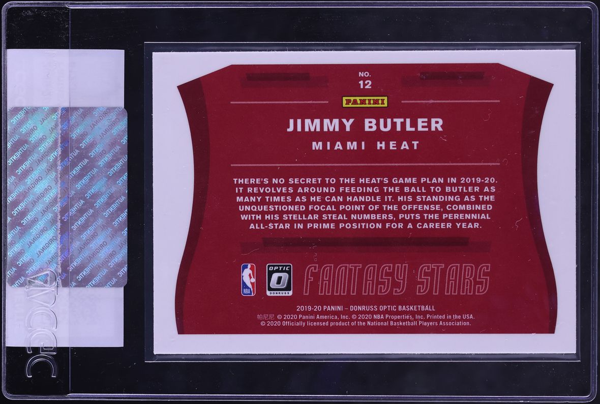 2019 Donruss Optic Fantasy Stars Jimmy Butler #12 CGC AUTH