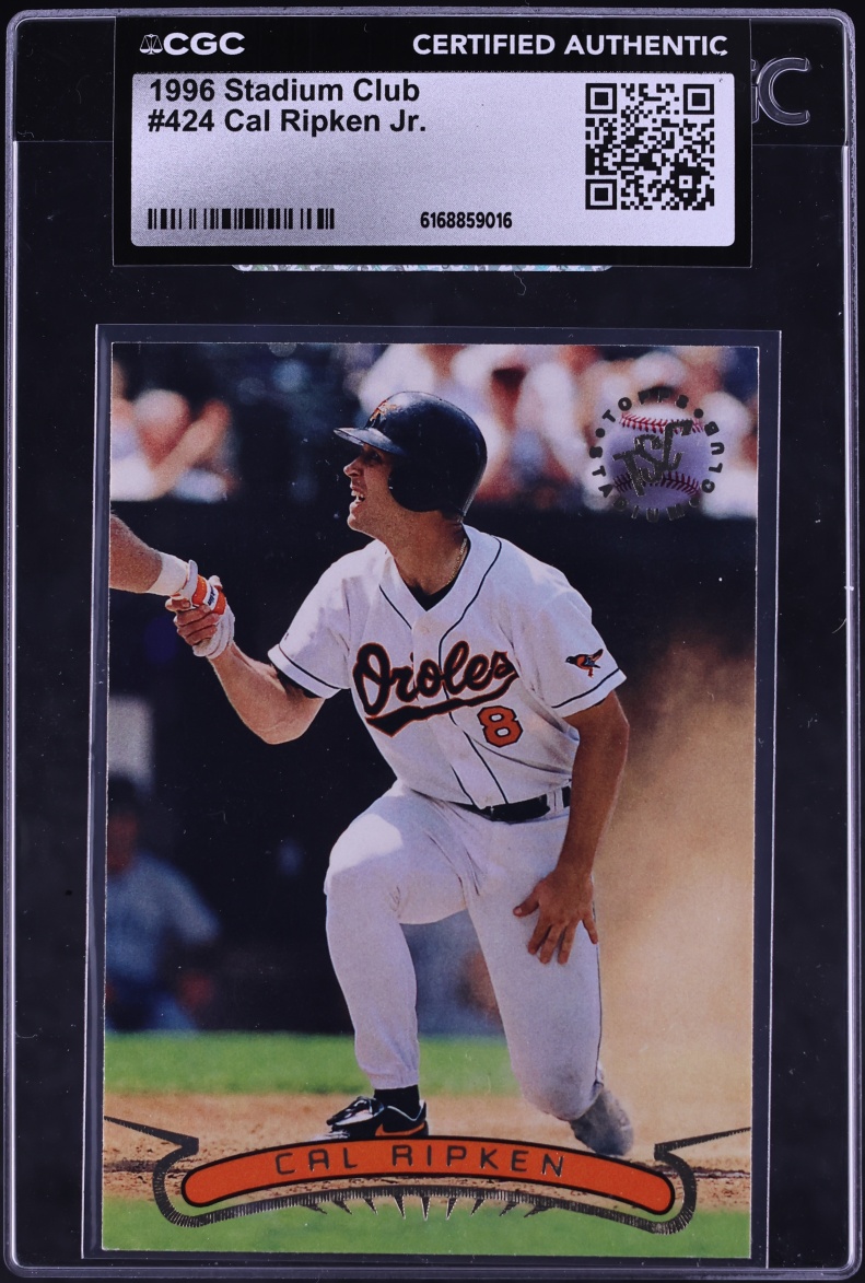 1996 Stadium Club Cal Ripken Jr. #424 CGC AUTH
