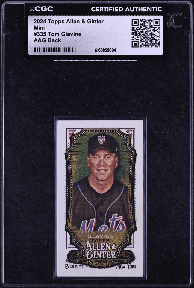 2024 Topps Allen & Ginter Mini Back Tom Glavine #335 CGC AUTH