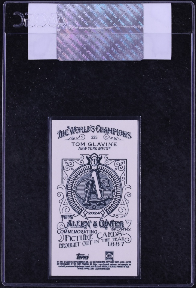 2024 Topps Allen & Ginter Mini Back Tom Glavine #335 CGC AUTH