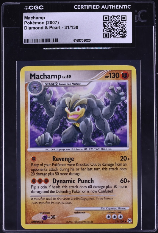 2007 Pokemon Diamond & Pearl Machamp #31 CGC AUTH