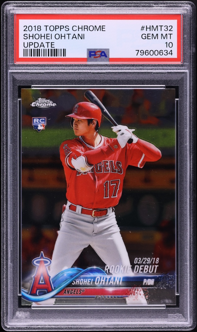2018 Topps Chrome Update Shohei Ohtani ROOKIE #HMT32 PSA 10 GEM MINT