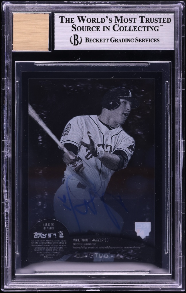 2017 Topps Clearly Authentic Reprint Mike Trout ROOKIE AUTO /40 #CARAU-MT BGS 9 MINT