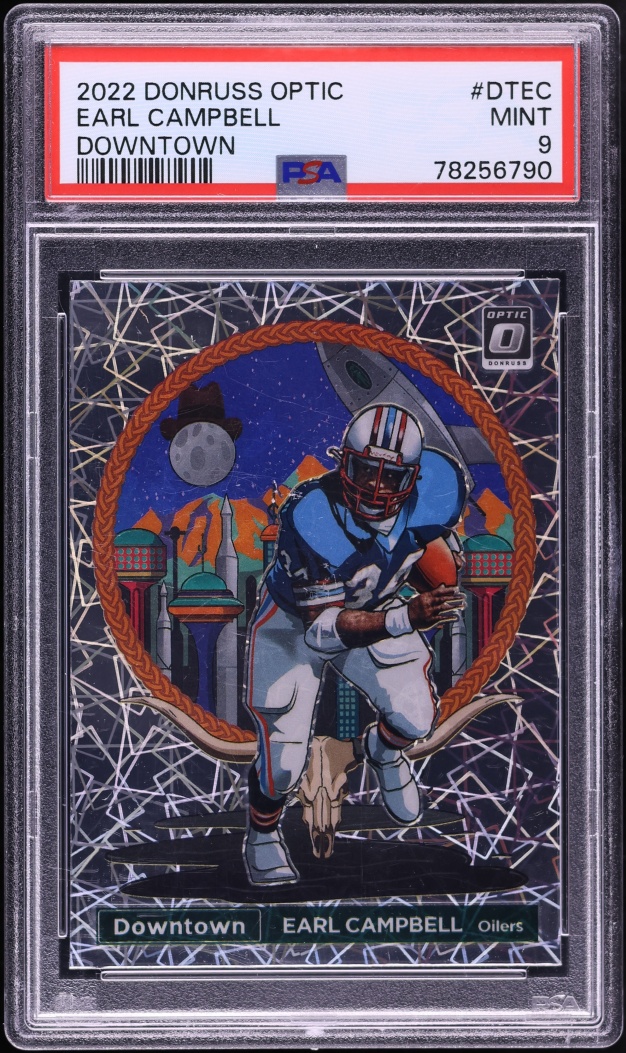 2022 Donruss Optic Downtown Earl Campbell #DT-EC PSA 9 MINT