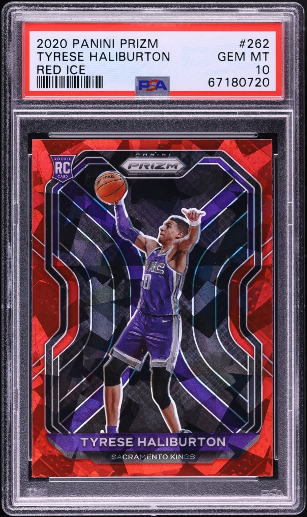 2020 Panini Prizm Red Ice Tyrese Haliburton ROOKIE #262 PSA 10 GEM MINT