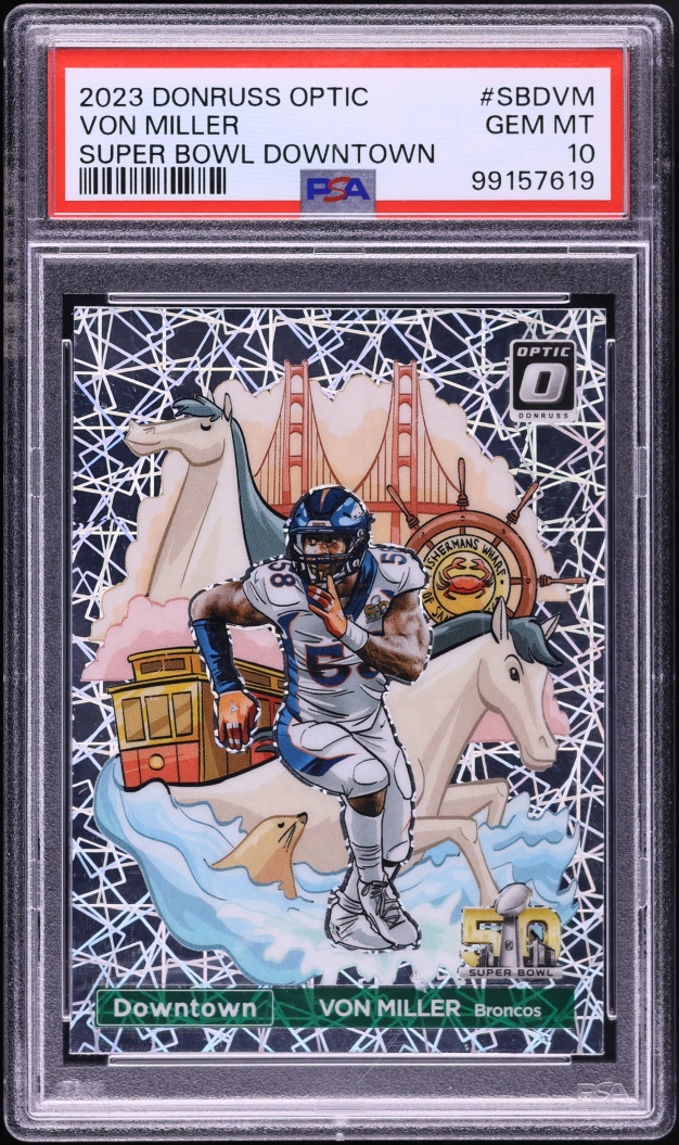 2023 Donruss Optic Super Bowl Downtown Von Miller #SBD-VM PSA 10 GEM MINT
