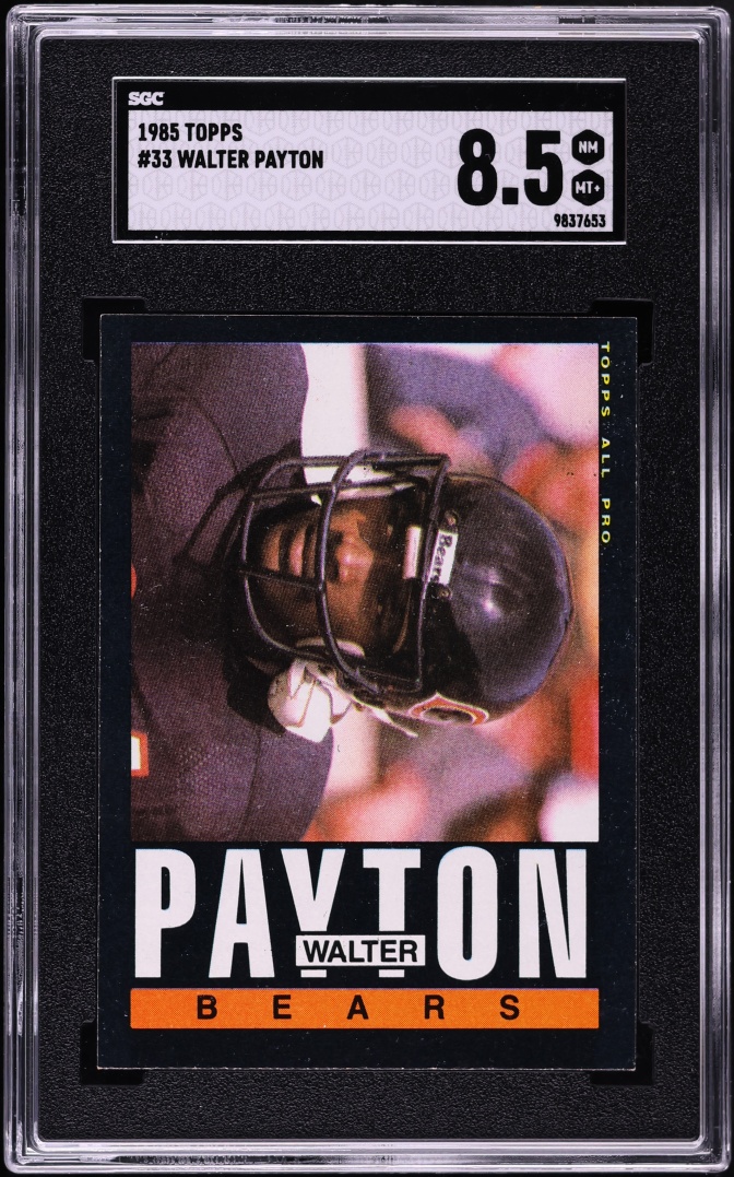 1985 Topps Football Walter Payton #33 SGC 8.5 NM-MT+