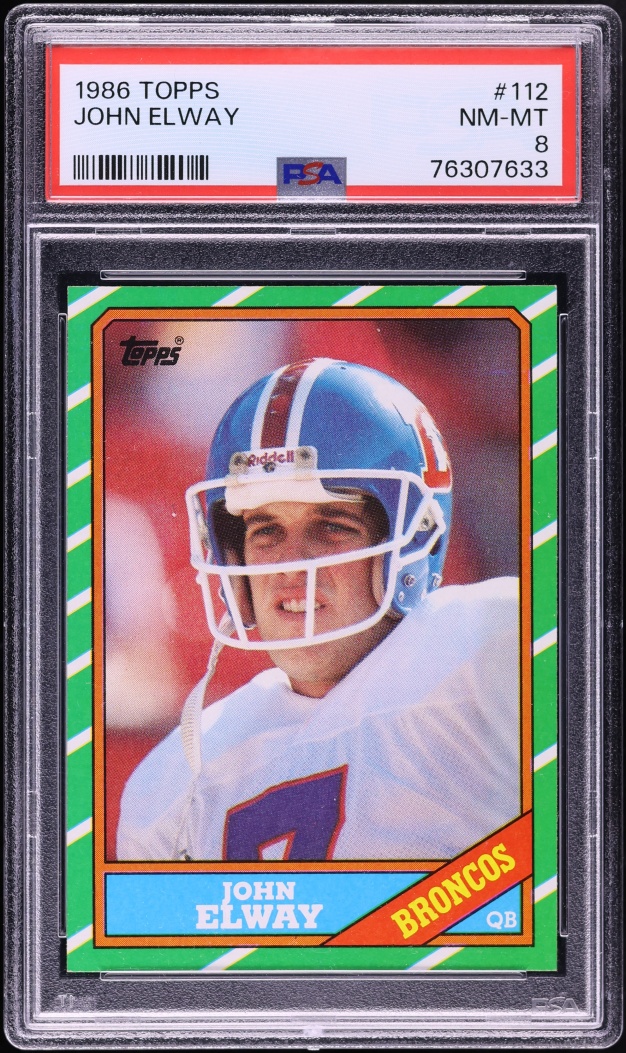 1986 Topps Football John Elway #112 PSA 8 NM-MT