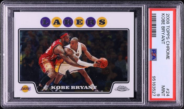 2008 Topps Chrome Gold Refractor Kobe Bryant w/ LeBron James /50