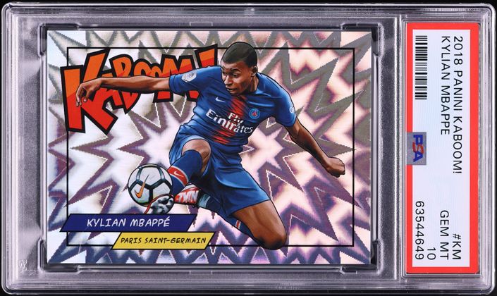 2018 Panini World Cup Stickers Gold Kylian Mbappe ROOKIE #209 PSA