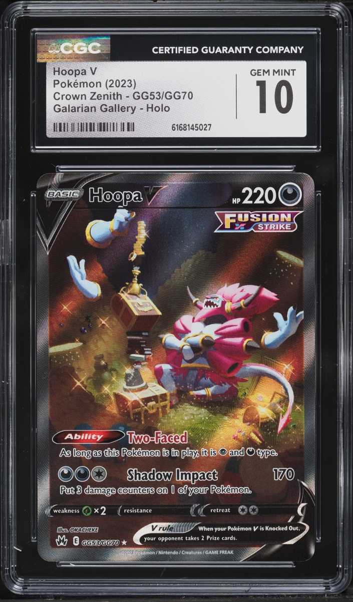2023 Pokemon Sword & Shield Crown Zenith Galarian Gallery Alt Art Hoopa V #GG53 CGC 10 GEM MINT
