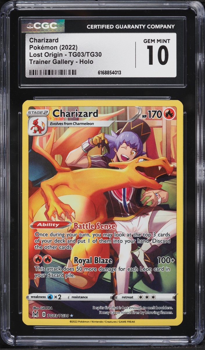 2022 Pokemon Sword & Shield Lost Origin Trainer Gallery CHR Charizard #TG03 CGC 10 GEM MINT