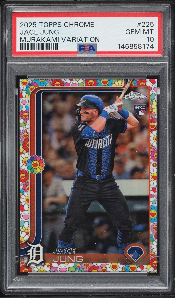2025 Topps Chrome Murakami Variation Jace Jung ROOKIE /3 #225 PSA 10 GEM MINT