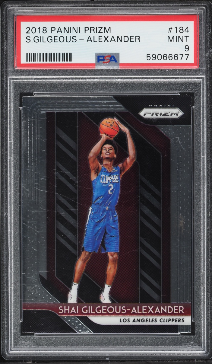2018 Panini Prizm Shai Gilgeous-Alexander ROOKIE #184 PSA 9 MINT