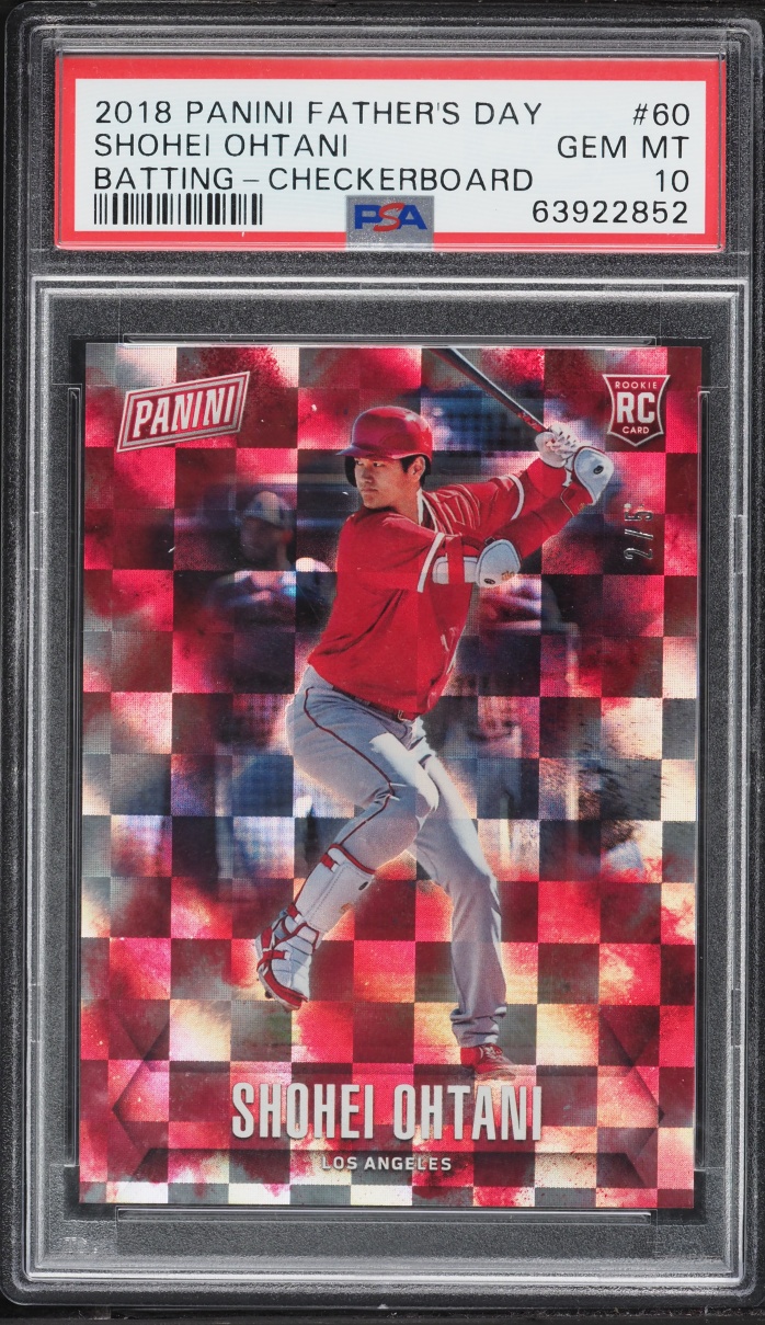 2018 Panini Father's Day Batting Checkerboard Shohei Ohtani ROOKIE /5 #60 PSA 10 GEM MINT