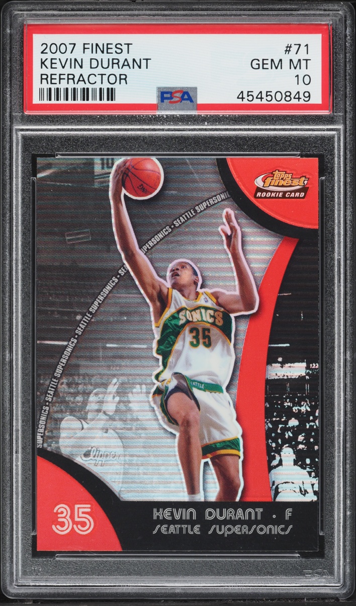 2007 Finest Refractor Kevin Durant ROOKIE #71 PSA 10 GEM MINT