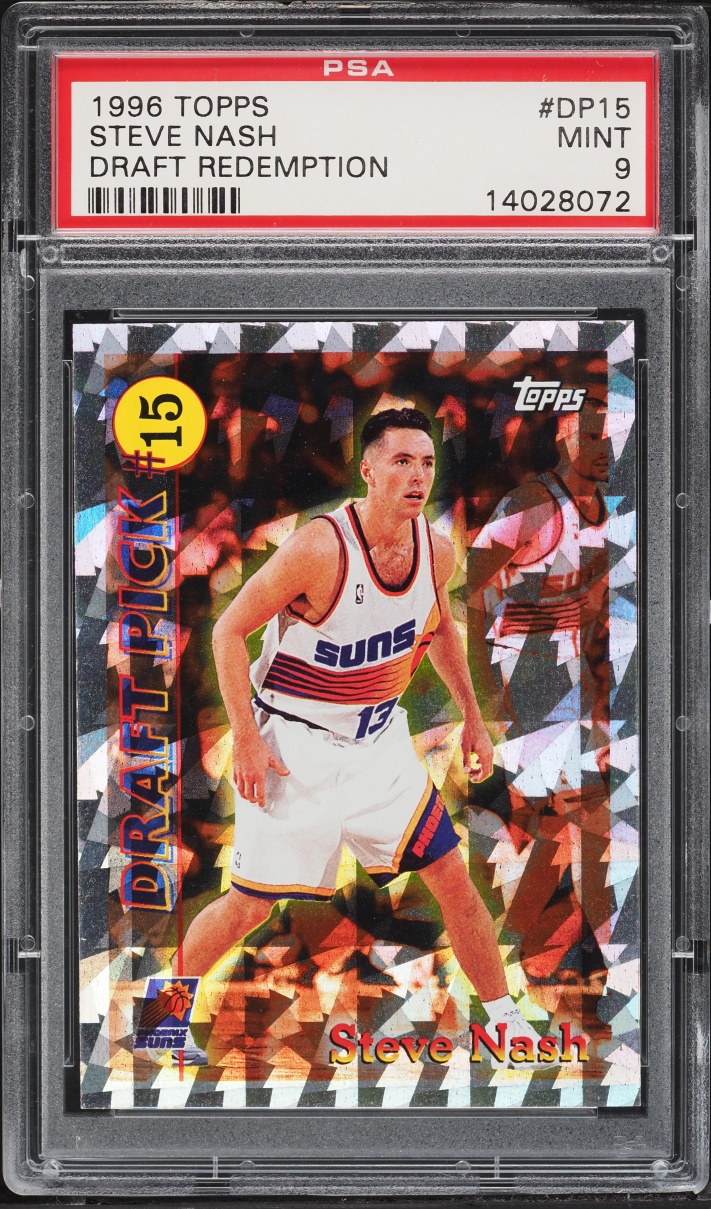 1996 Topps Draft Redemption Steve Nash ROOKIE #DP15 PSA 9 MINT